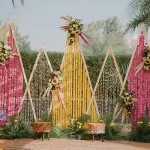 Yellow Marigold Haldi Ceremony Decoration Indore