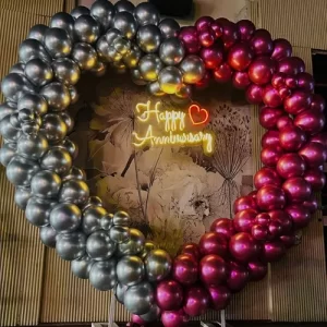 Anniversary Heart Balloon Wreath Indore