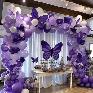 Butterfly Theme Balloon Arch Decor