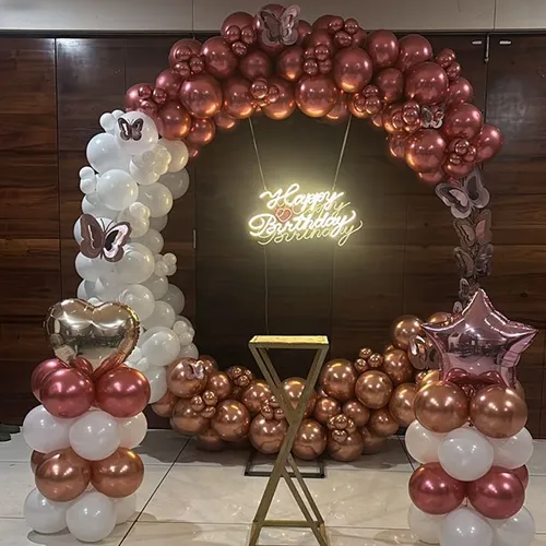 Rose Gold Butterfly Balloon Arch Indore