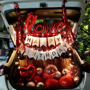 Love Birthday Car Trunk Decoration Indore