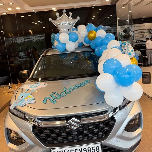 Welcome Baby Boy Car Decoration Indore