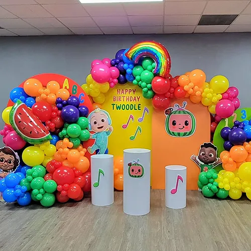 Cocomelon Rainbow Colorful Birthday Theme