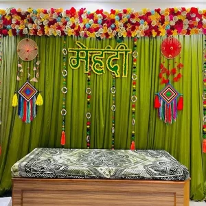 Floral Mehndi Backdrop Decoration Indore