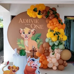 Lion King Round Backdrop Birthday Theme