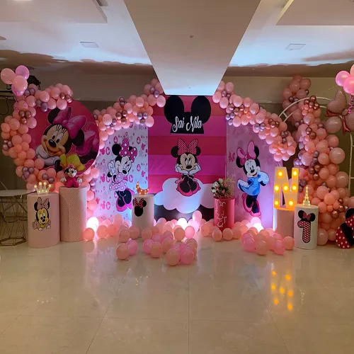 Minnie Mouse Pink Birthday Theme Decoration