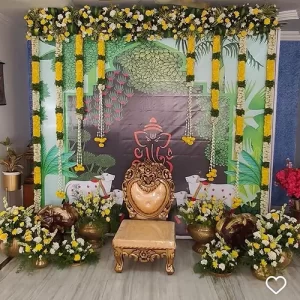 Naming Ceremony Ganesh Flower Decoration