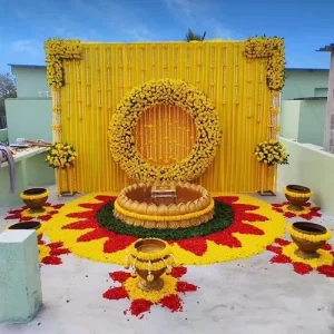Outdoor Haldi Mehendi Decoration Indore