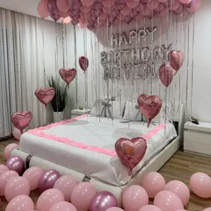 Pink Birthday Balloon Room Decoration for Girls