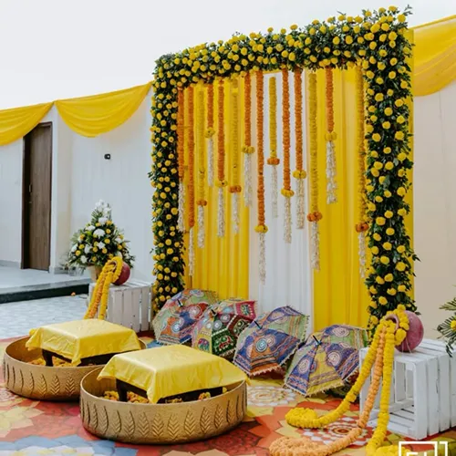 Premium Haldi Backdrop Decoration Indore