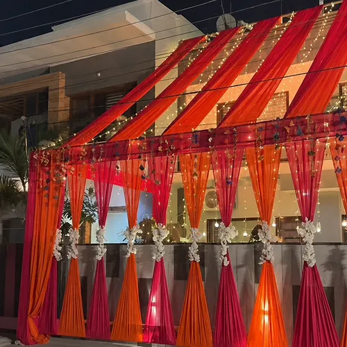 Red Orange Canopy Tent Home Decoration