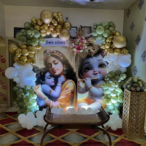 Seemant Sanskar Radha Krishna Balloon Decor
