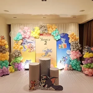 Tom and Jerry Pastel Birthday Theme Decoration