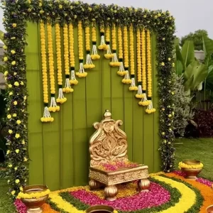 Traditional Mehndi Ceremony Decoration Indore