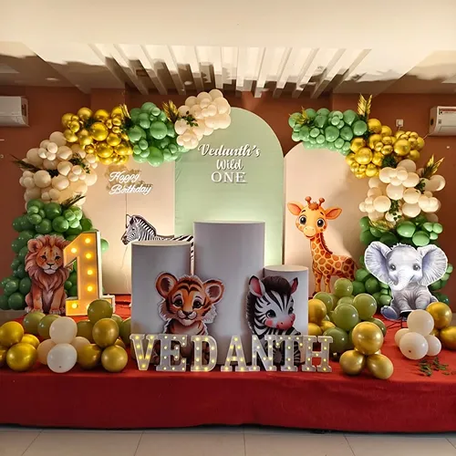 Wild One Indoor Safari Animal Birthday Theme